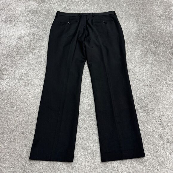 Express Photographer Wool Blend Dress Pants Men 32x32 Black Straight Leg Stretch - Picture 2 of 15